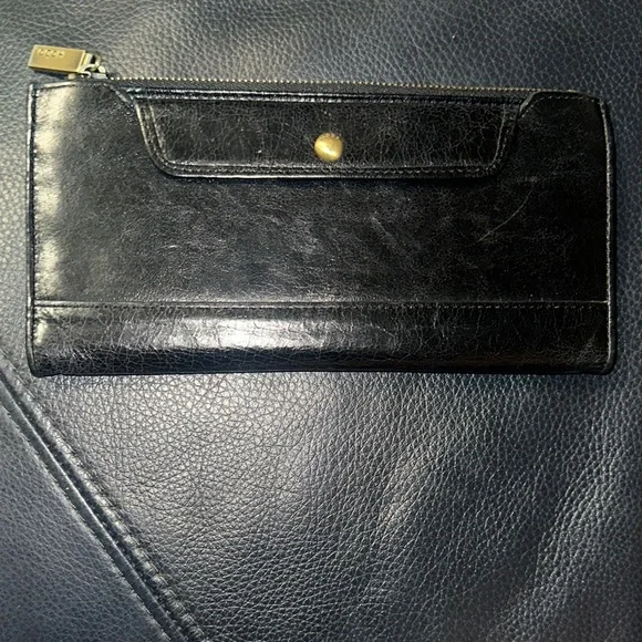 HOBO Black Leather Wallet - Picture 1 of 10